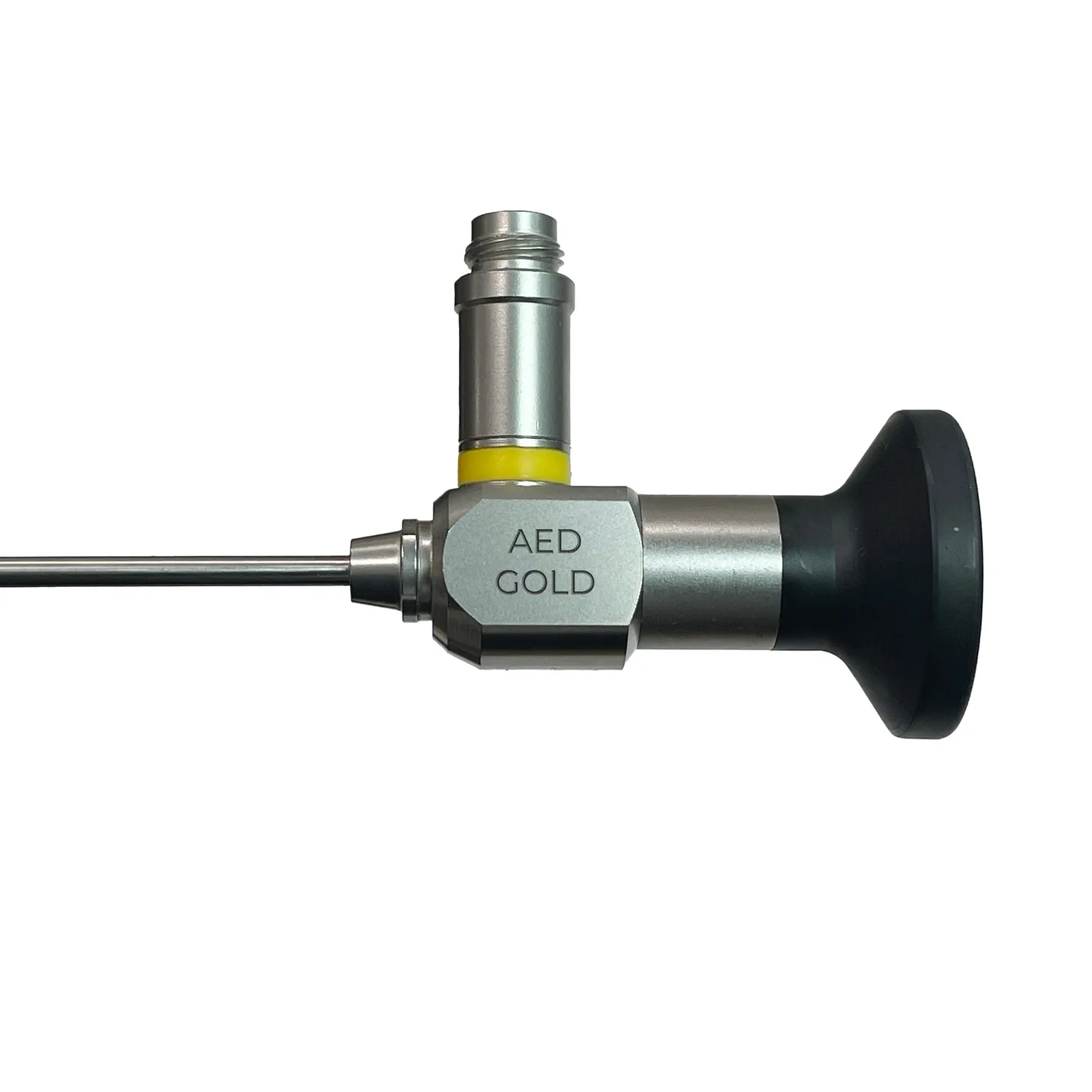 AED Sinuscope 3mm x 70º, 175mm — rigid endoscope eyepiece showing the 70° yellow angle-of-view band